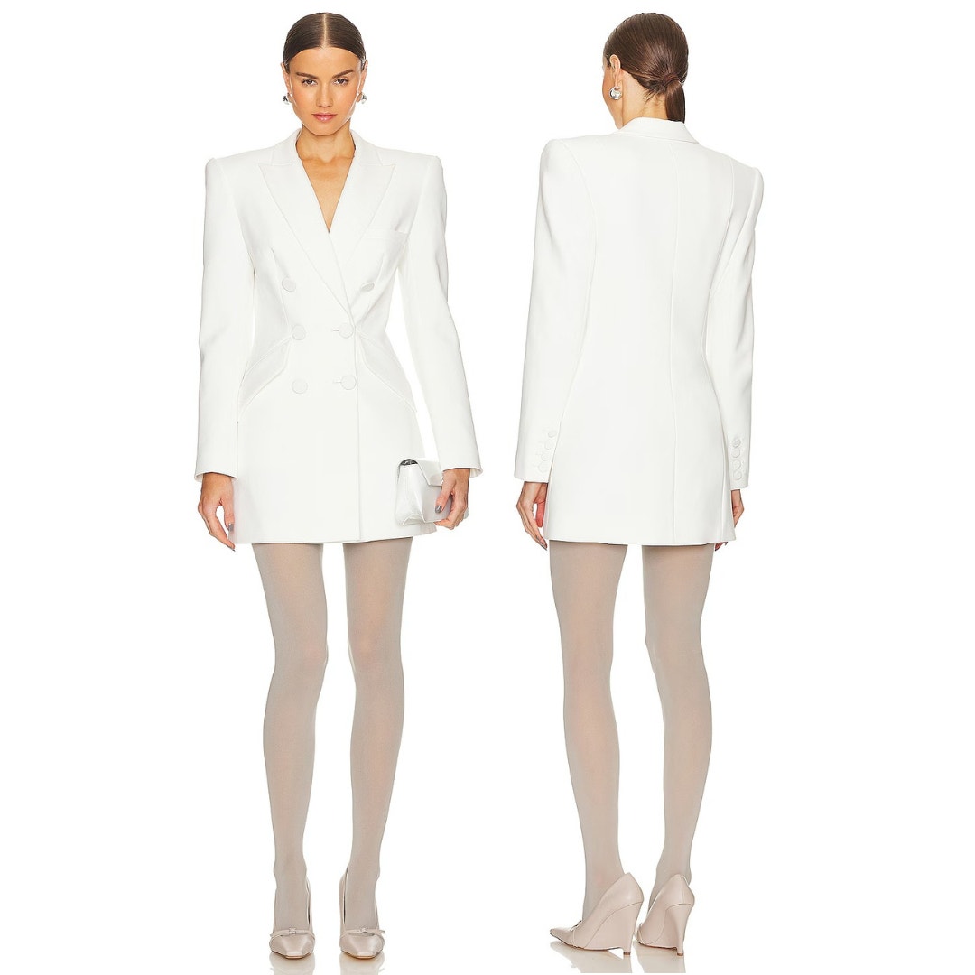 Sans Faff Amberly Blazer Dress Double Breasted Wedding Bridal Old Money Size S